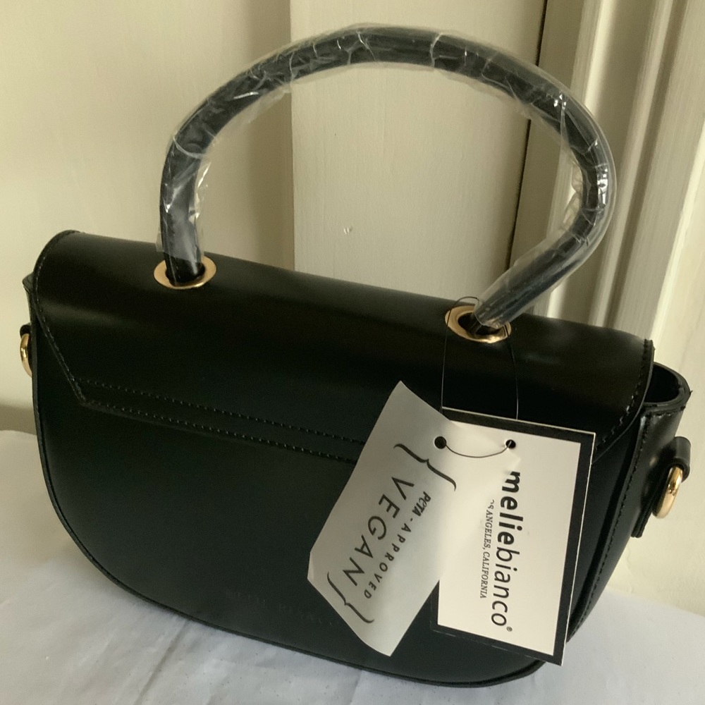 Melie Bianco Black Top Handle Pocketbook Handbag - Picture 3 of 7